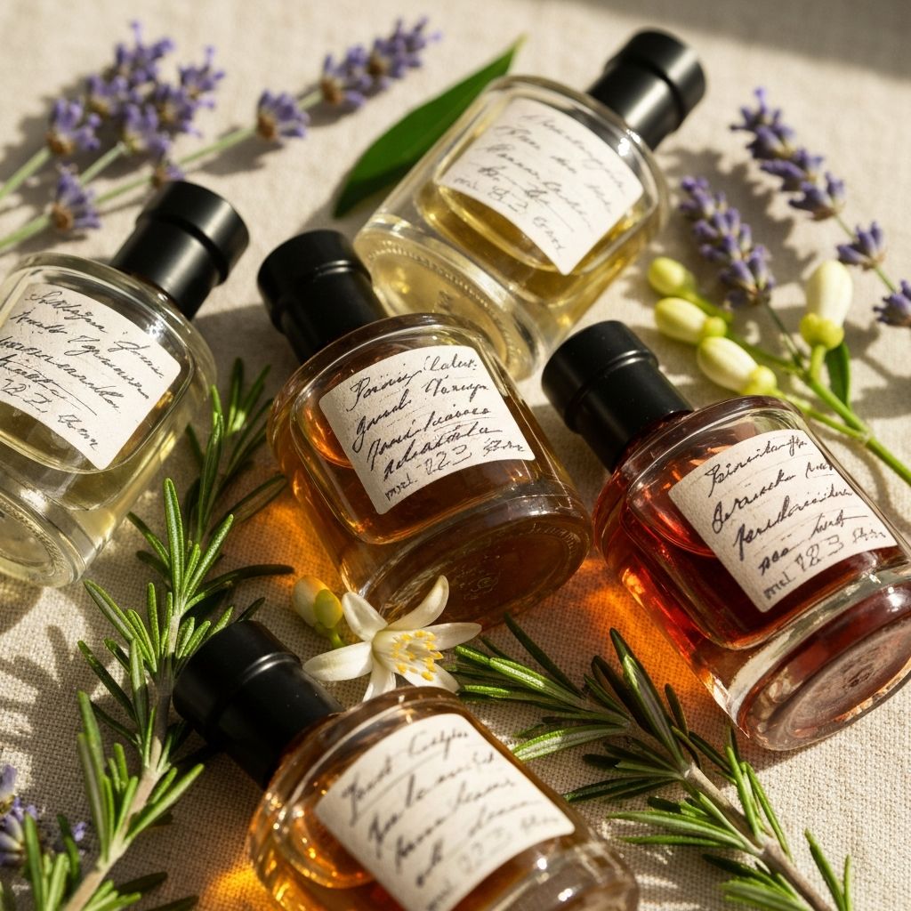 Handcrafted perfume bottles